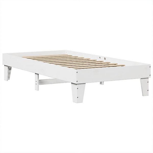 vidaXL Bett, Massivholzbett ohne Matratze Weiß 75x190 cm Kiefernholz günstig online kaufen