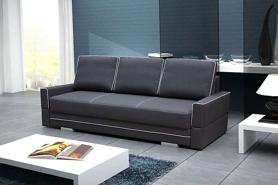 JVmoebel Sofa Schlafsofa Klappcouch 3-Sitzer Schlaffunktion + Bettkasten Co günstig online kaufen