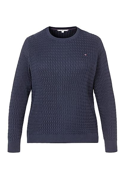 Tommy Hilfiger Curve Rundhalspullover CRV CO CABLE C-NK LS SWEATER in Große günstig online kaufen
