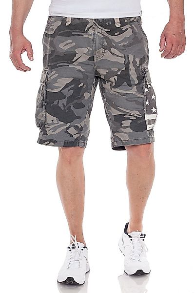 Jet Lag Cargoshorts Tarnmuster mit USA, günstig online kaufen