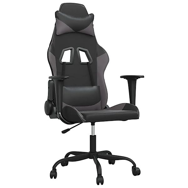 vidaXL Gaming-Stuhl Schwarz und Grau Kunstleder 3143645 günstig online kaufen