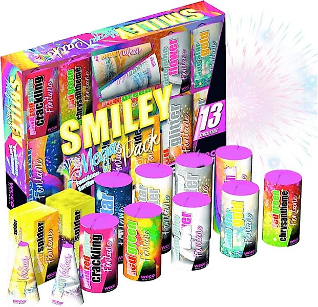 FlameXBurn Geburtstagskerze 8 Teile Smiley Set - Feuerwerk & Jugendfeuerwer günstig online kaufen