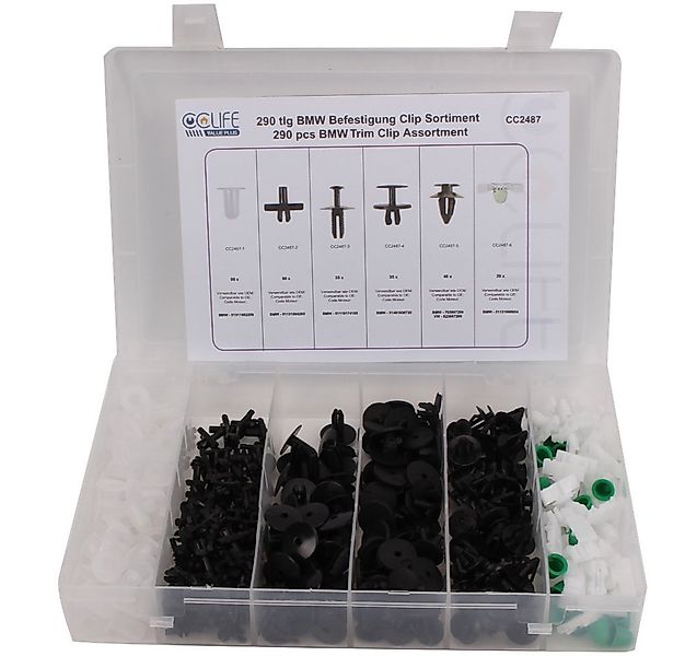 CCLIFE Werkzeugset 290 tlg Türverkleidungs Clips Sortiment Karosseie Befest günstig online kaufen