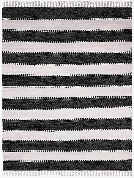 OTTO home Teppich "Benja" rechteckig 10 mm Höhe Handweb Teppich, gestreift, günstig online kaufen