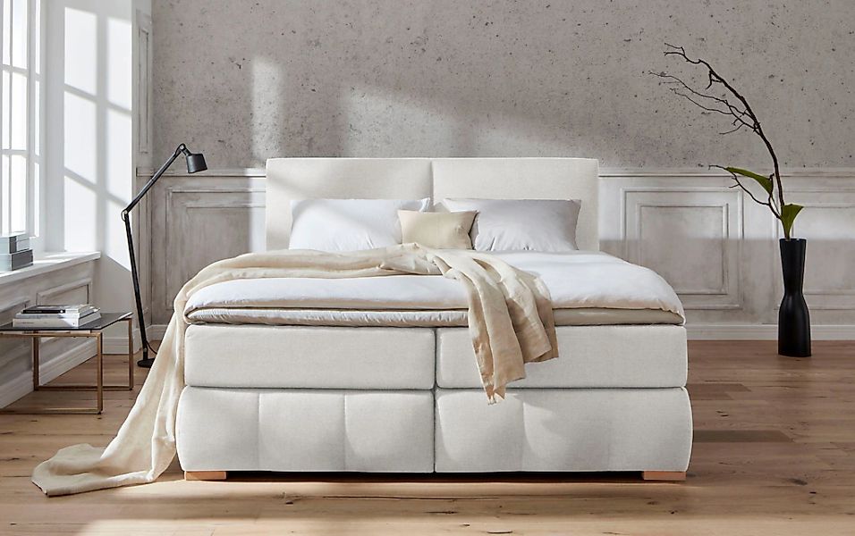 Home affaire Boxspringbett "Wehma" inkl. Topper in 3 verschiedenen Matratze günstig online kaufen