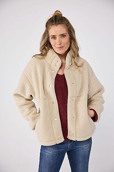 Lieblingsstück Plüschjacke ohne Kapuze mit Stehkragen günstig online kaufen
