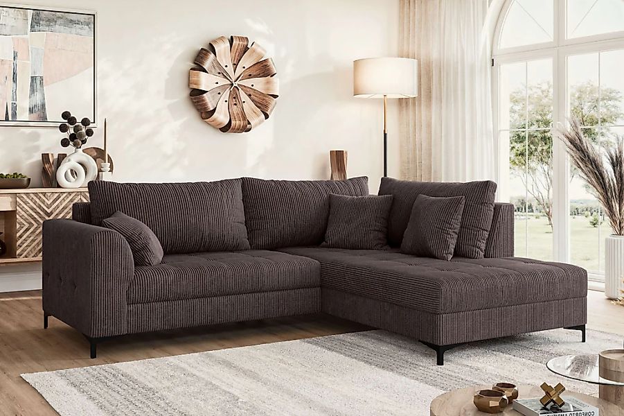 OTTO home Ecksofa "LEEVKE Design-Sofa mit Ottomane rechts/links bestellbar, günstig online kaufen