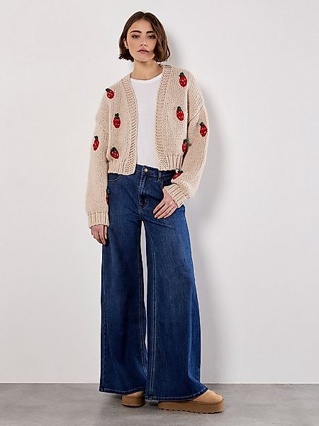 Apricot Cardigan Strickhülle mit Erdbeerstickerei günstig online kaufen