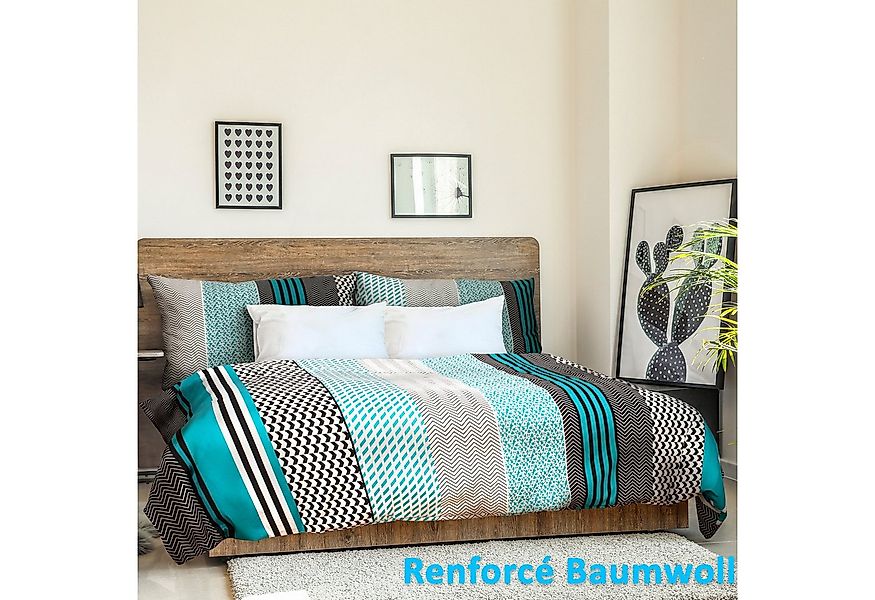 Sentidos Bettwäsche Set 135x200cm 4teilig %100 Baumwolle, Baumwolle, 4 teil günstig online kaufen