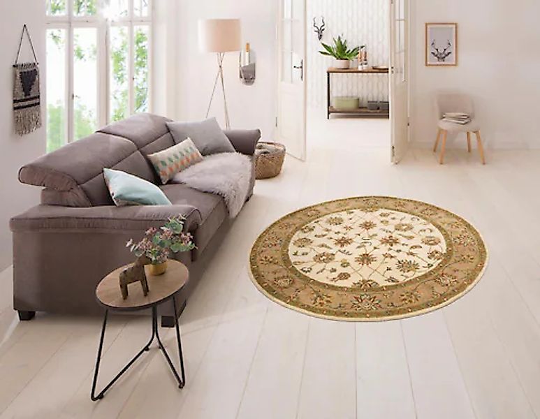 my home Wollteppich »Sahil«, rund, 14 mm Höhe, reine Wolle, Orient-Optik, i günstig online kaufen