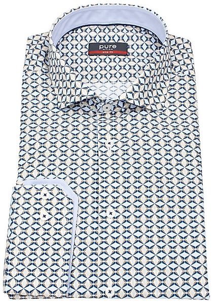 Pure Langarmhemd Slim Fit stark tailliert Haifischkragen günstig online kaufen