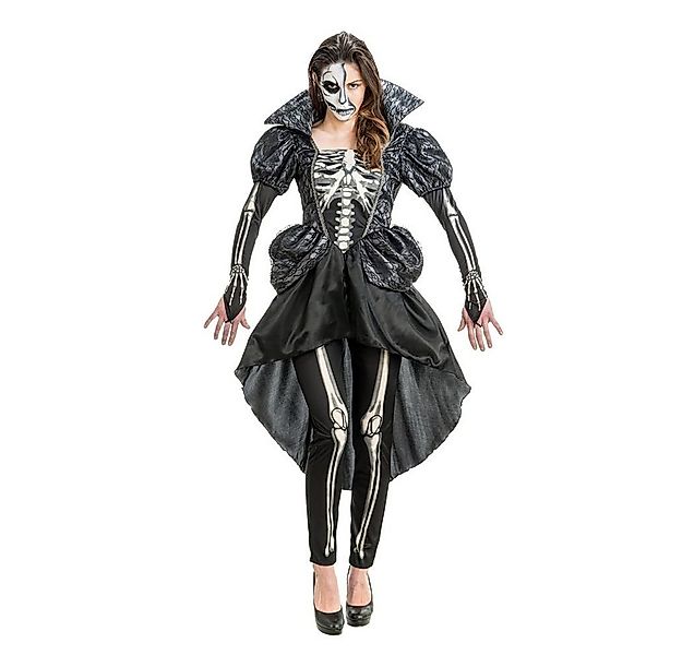 CHAKS Hexen-Kostüm Skelett Kostüm 'Lady Skeleton' für Damen, Kleid u günstig online kaufen