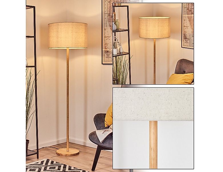 hofstein Stehlampe Stehlampe aus Holz im modernen Boho-Design, ohne Leuchtm günstig online kaufen