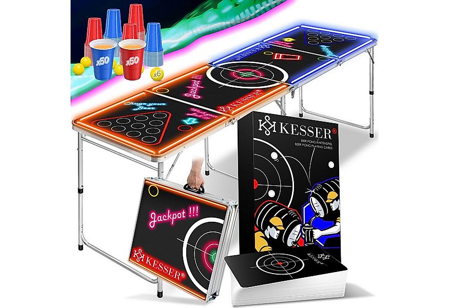 KESSER Klapptisch, Beer Pong Tisch Set mit Kartenspiel Trinkspiel günstig online kaufen