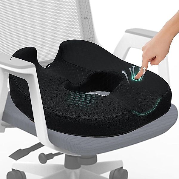 LuxusKollektion Sitzkissen Orthopädisches Donut Sitzkissen Schwarz günstig online kaufen