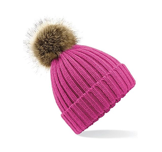 Beechfield® Beanie Beechfield Infant Faux Fur Pom Pom Chunky Beanie günstig online kaufen