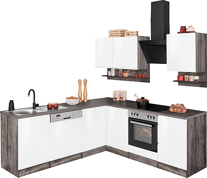 KOCHSTATION Winkelküche "KS-Virginia", Stellbreite 220/220 cm, wahlweise mi günstig online kaufen