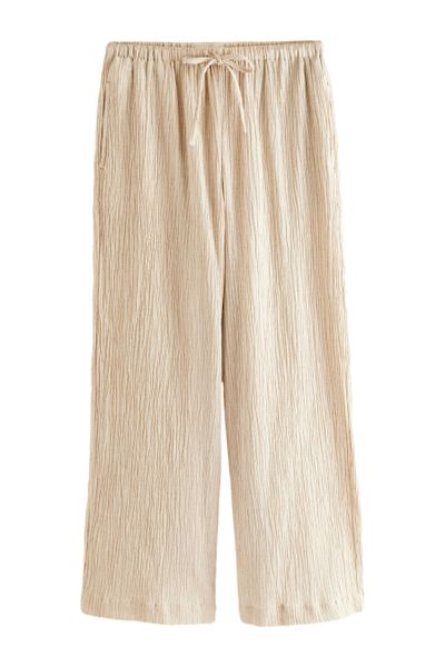 Next Palazzohose Strukturierte Hose mit weitem günstig online kaufen