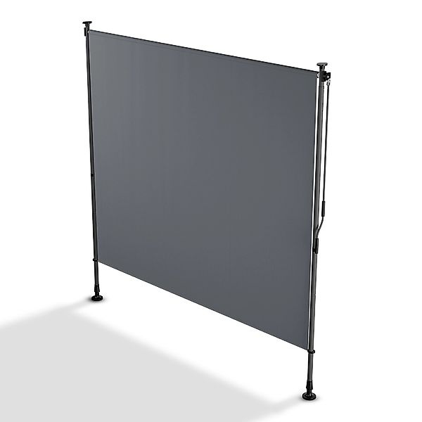 Juskys Senkrechtmarkise Barbados 200 x 310 cm Grau günstig online kaufen