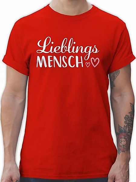 Shirtracer T-Shirt Lieblingsmensch Schriftzug Valentinstag Partner Liebe günstig online kaufen