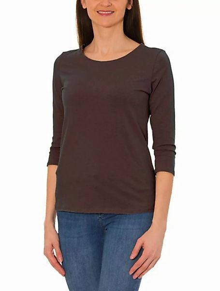 Alkato Longshirt Alkato Damen Shirt 3/4 Arm mit Rundhals günstig online kaufen