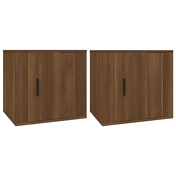 Vidaxl Nachttische 2 Stk. Braun Eichen-optik 50x39x47 Cm günstig online kaufen
