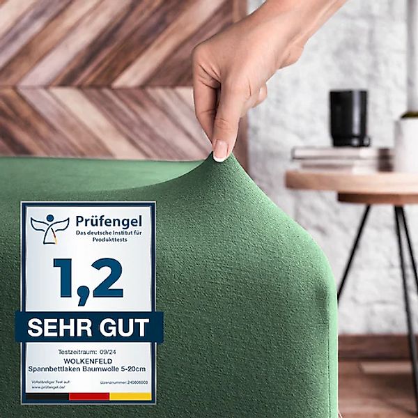 Wolkenfeld Spannbettlaken »Sophia« Rutschfest & Blickdicht - 90x200, 140x20 günstig online kaufen