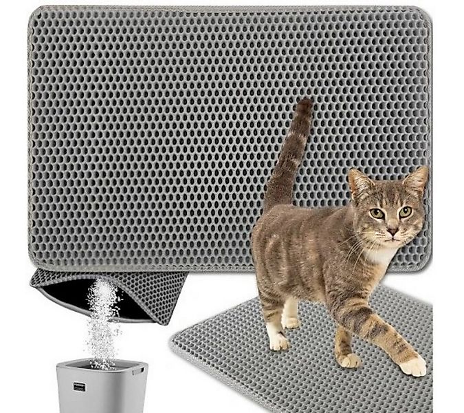 OKWISH Katzentoilette Katzenstreu Matte Doppelte Katzenklomatte Bienenwabe günstig online kaufen