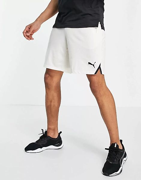 Puma – Train Drip Release – Shorts in Creme-Weiß günstig online kaufen