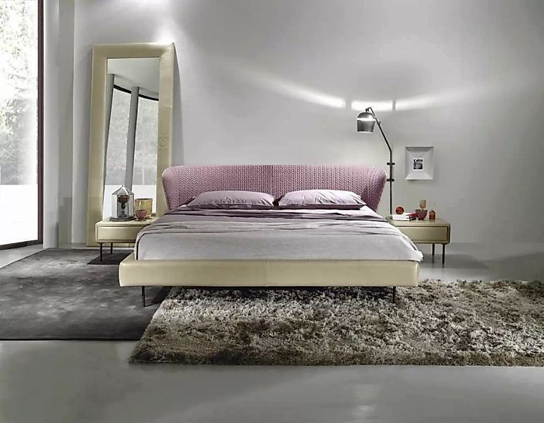JVmoebel Bett Rosa Bett Design Luxus Betten Italienische Moderne Möbel Schl günstig online kaufen
