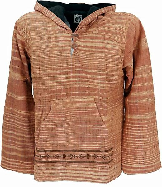 Guru-Shop Sweater Ethno Kadhi Kapuzenshirt, Baja Hoodie - rost Retro, alter günstig online kaufen