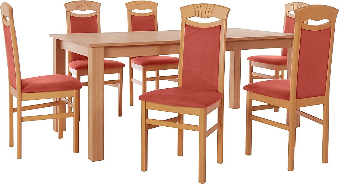 Home affaire Essgruppe "Luisa + Franz Set" Set, 7tlg, 7 Stk. tlg. Buche Mas günstig online kaufen