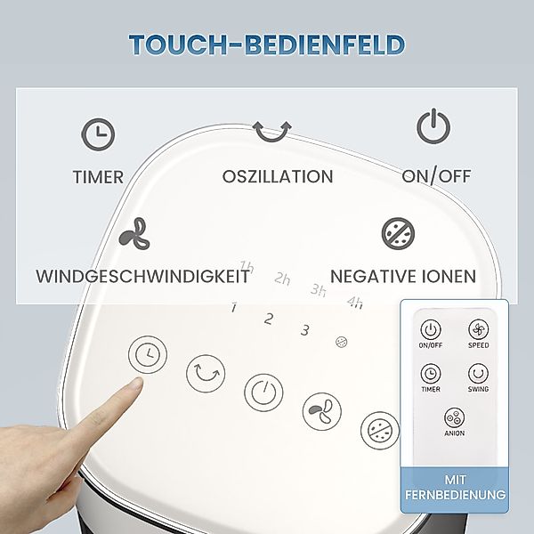 Gotagee Ventilatorkombigerät Kaltluftventilator Säulenventilator Turmventil günstig online kaufen