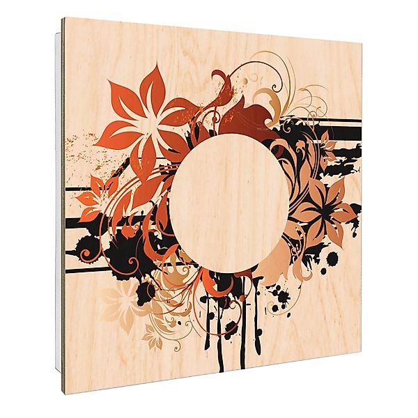 Banjado Schlüsselkasten mit Holzfront 30x30cm Weiß Scharnier Links 50 Haken günstig online kaufen