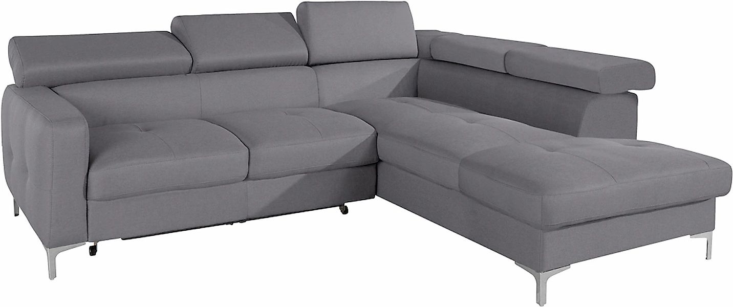 COTTA Ecksofa "Sammy L-Form", mit Kopfteilverstellung, wahlweise mit Bettfu günstig online kaufen