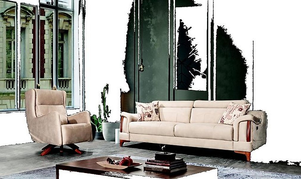 Xlmoebel Sofa Neues Wohnzimmer-Set mit Einzelsofa und modernem Dreisitzer-C günstig online kaufen