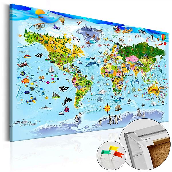 Korkbild - Children's Map: Colourful Travels [cork Map] günstig online kaufen