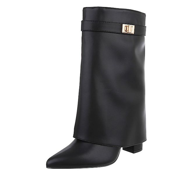 Ital-Design Elegante Stiefeletten mit umgeschlagenem Schaft für Damen High- günstig online kaufen