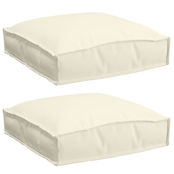 vidaXL Sitzauflage Paletten-Sitzkissen 2 Stk. Creme günstig online kaufen
