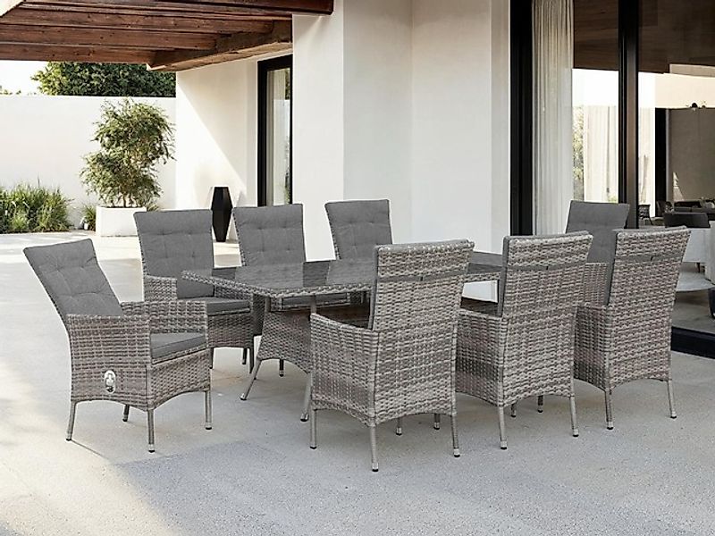 KONIFERA Garten-Essgruppe »Belluno« Set, 8x Sessel, 1x Tisch 200x100 cm, in günstig online kaufen