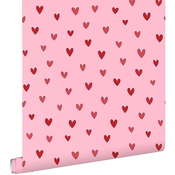 ESTAhome Tapete Herzchen Rosa Und Rot 50 X 900 Cm 131633 günstig online kaufen