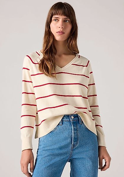 Levis Longpullover "PETAL VNECK SWEATER", mit Rippbündchen günstig online kaufen