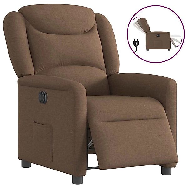 vidaXL Relaxsessel Elektrisch Braun Stoff 3303178 günstig online kaufen