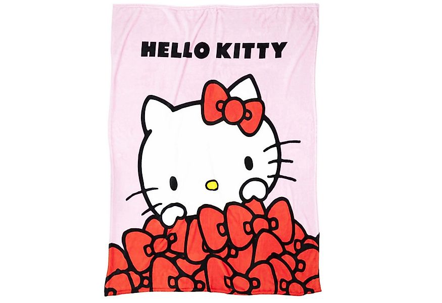 Wohndecke Hello Kitty Flanell Decke warme XL Kuscheldecke 130x160 cm, Hello günstig online kaufen