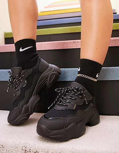 ASOS DESIGN – Divine – Schwarze Chunky Sneaker günstig online kaufen