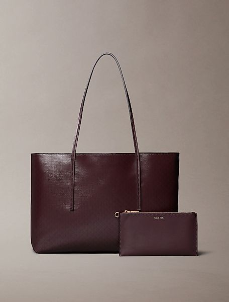 Calvin Klein Henkeltasche "AOP TOTE W/ POUCH ON STRAP", (2 tlg.), Umhängeta günstig online kaufen