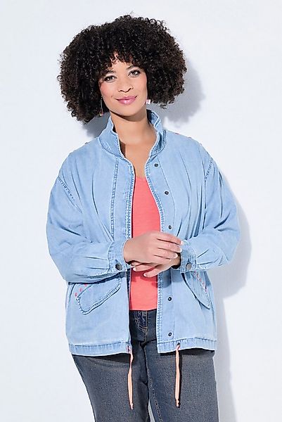Angel of Style Sommerjacke Jeansjacke Boxy Fit Neon-Nieten Saum-Tunnel günstig online kaufen
