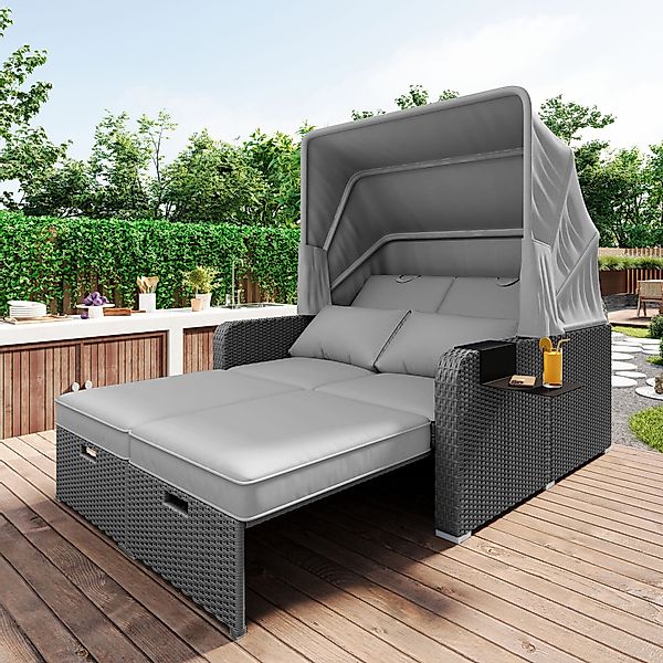 Merax Loungeset, Strandkorb verstellbar, Gartenlounge mit günstig online kaufen