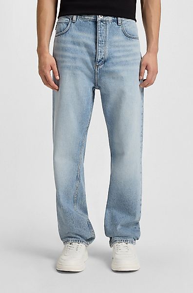 HUGO Blue Loose-fit-Jeans "Nate" in heller Waschung günstig online kaufen