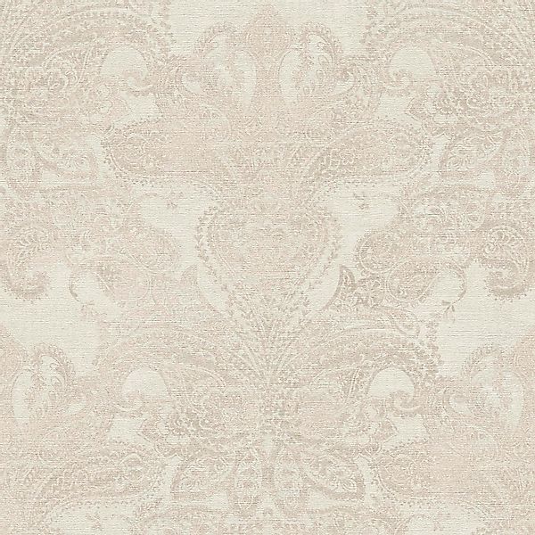 Bricoflor Vintage Tapete Creme Weiß Ideal für Schlafzimmer und Badezimmer R günstig online kaufen